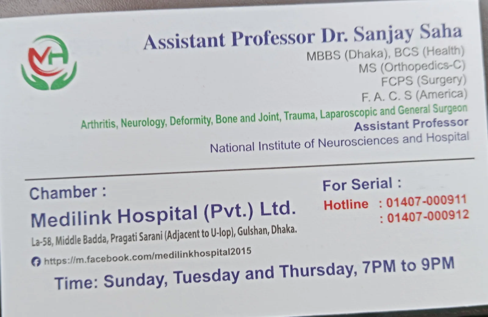 Dr. Sanjoy saha work photo 1